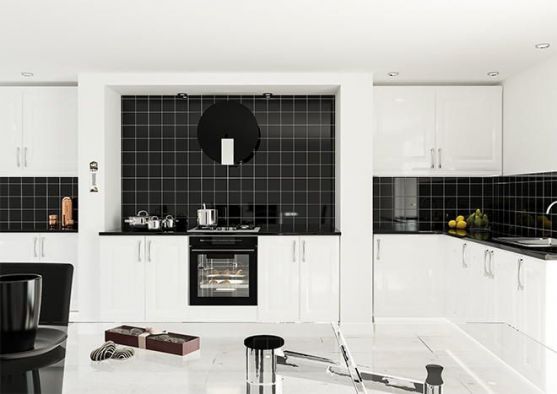 York High Gloss White Kitchen